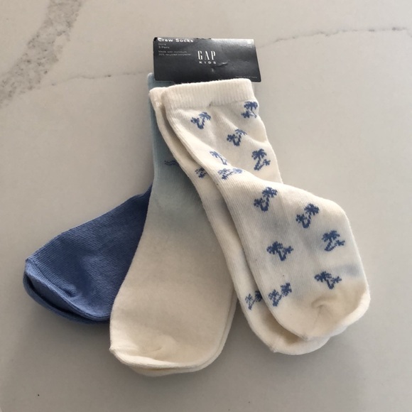 NWT 3 pair of gap crew socks & 3 no show socks for girls shoe size 10-12 - Picture 4 of 13